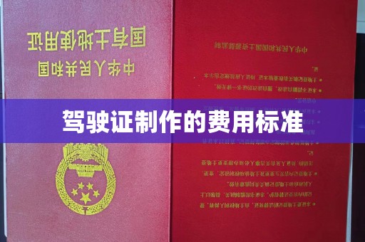 岑巩驾驶证制作的费用标准